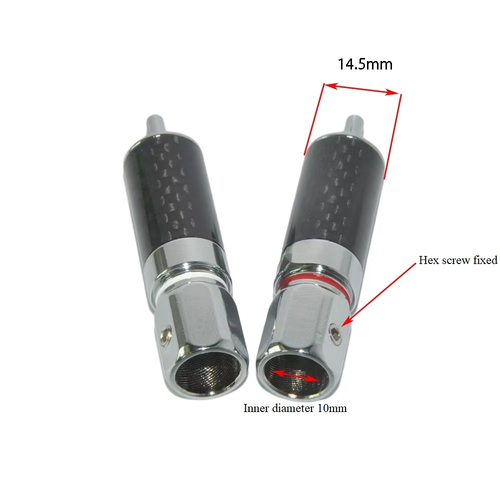 Conector de audio enchufe RCA 2 piezas tornillos de fibra de carbono bloqueo chapado en rodio - Imagen 8 de 8