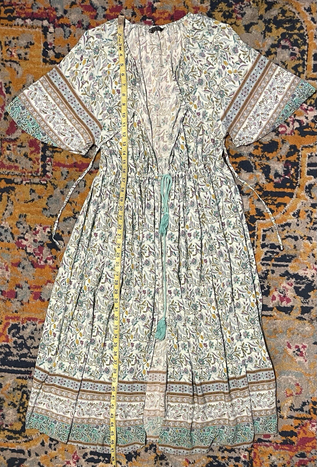 Bloomchic Floral Lace Patchwork Pockets Split Dre… - image 5