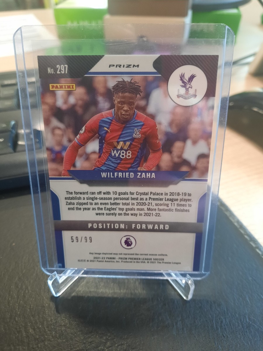 2021-22 Panini Prizm E.P.L Wilfried Zaha Purple Prizm 59/99