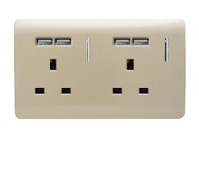 Light switches Plug Sockets Fused Spurs TV Phone Trendi Switch Gold Designer