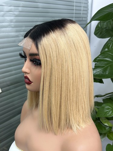 Straight Short Bob Human Hair Wigs 2x6 Lace PrePlucked Brazilian Virgin Hair Wig - Picture 25 of 29