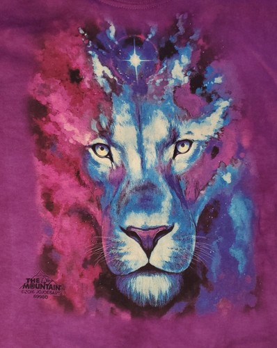 The Mountain Child Youth Med Multicolor Lion Unisex T-Shirt NH Gift Shop - Picture 2 of 7