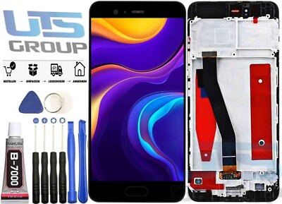 Für Huawei P10 VTR-L09 VTR-L29 LCD Bildschirm Display Touchscreen Rahmen Schwarz