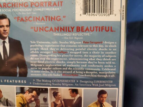 Experimenter: The Stanley Milgram Story (Blu-ray, 2015 "R") NEW - Picture 5 of 8