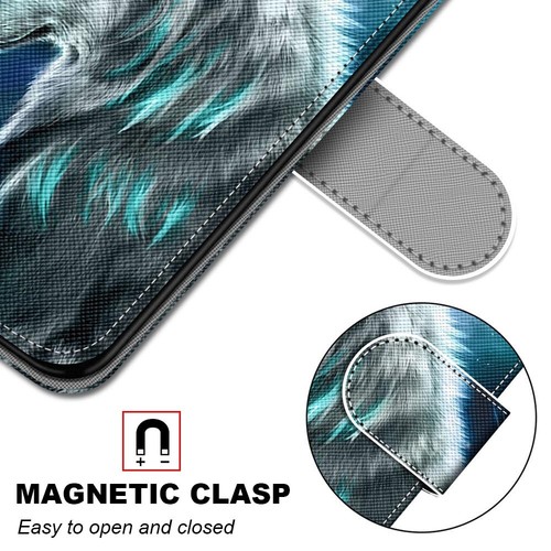 For Various Phone Case Magnet Flip Wolf Leather Card Slot Wallet Stand Covers - Picture 16 of 19