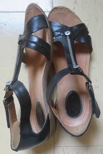 Clarks Sandalen, Schwarz, Echtleder, Sommer, Freizeit, Party - Gr. 37 / 5 - Bild 5 von 8