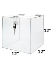 12" x 12" Voter Box Counter Top Locking Ballot Donation Suggestion Box Qty 24