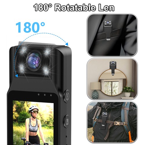 1080P Audio Video DVR IR Night Cam WIFI HD Camcorder Mini Police Body Camera NEW - Picture 5 of 26