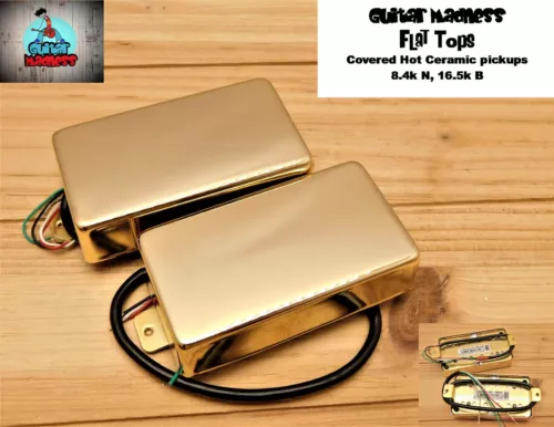G.M. Flat Tops Gold Covered High Output ceramic Humbuckers