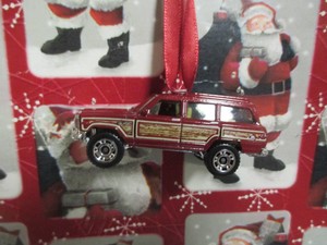 Jeep Wagoneer Xmas Ornament Custom Made Car 1 64 Red Woody Paint Image Is Loading Jeep Wagoneer Xmas Ornament Custom Made Car 1