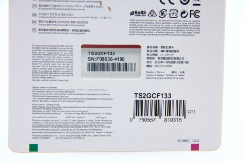 Transcend Compact Flash 2GB Memory Read to 30MB/s 133X - Picture 4 of 4