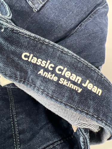 Laurie Felt Reg Ankle Skinny Classic Clean Jeans Plus 28 Dark Vintage Blue NEW - Picture 6 of 10