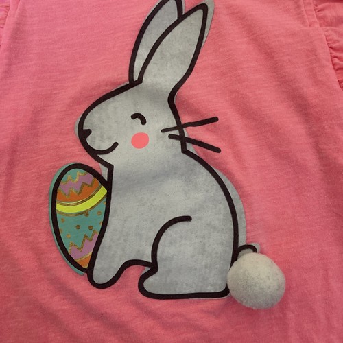 Cat & Jack Pink Sleeveless Shirt with Easter Bunny; XL (14/16) - Picture 3 of 6
