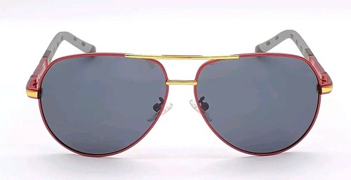 Barcur BC8768 Red Aviator Polarized 65x14 135 Mens Sunglasses