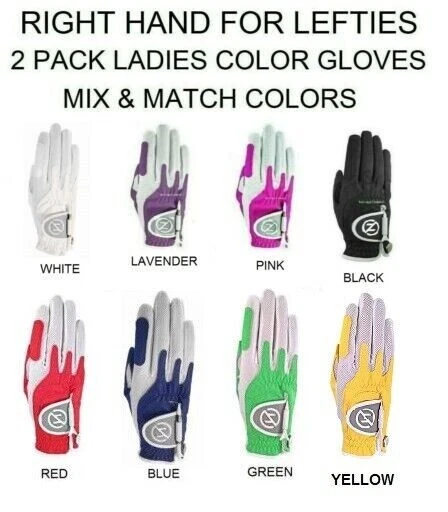 Ladies Right Hand 2 Pk Zero Friction Compression-Fit Golf Glove One Size Fits