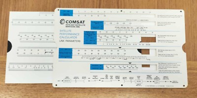 COMSAT Satellite Performance Calculator Vintage Space Age Slide Rule, Used, 1984