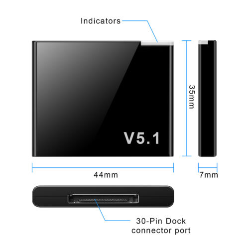 Bluetooth 5.1 Musik Audio Adapter Receiver 30 Pin Dock Lautsprecher für iPhone iPod - Bild 3 von 7