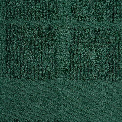 Basic Terry Collection Windowpane Dishtowel Set, 16x26, 4 Dark Green Solid - Picture 3 of 6