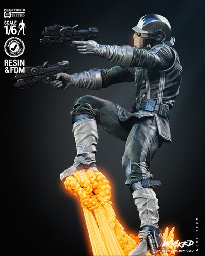 Star-Lord Comic Version 3D Printed Figure, Unpainted Peter Quill Model Kit - Picture 3 of 6