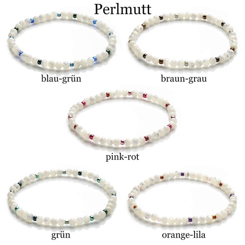 Edelstein Armband 4mm mit Glasperlen Miyuki - elastisches Perlenarmband - Bild 3 von 71