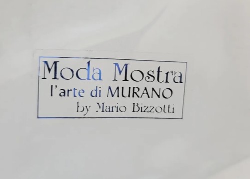 13" Hand Blown MURANO Art Glass Bowl Moda Mostra SIGNED Set 3 Plate Dish ITALY - Picture 3 of 24