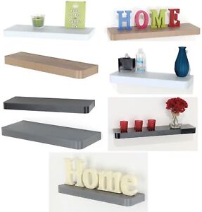 Floating Wooden Wood Shelves Shelf Home Decoration Display Storage Unit Kit New