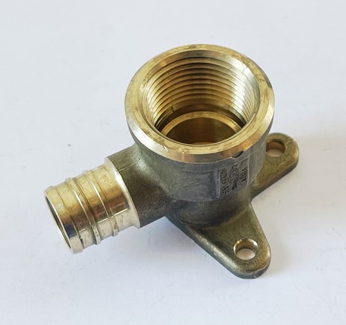 (2) VIEGA 46244 Pureflow 3/4" PEX Crimpatura x 3/4" Femmina NPT 90° Orecchio a goccia gomito - Foto 2 di 7