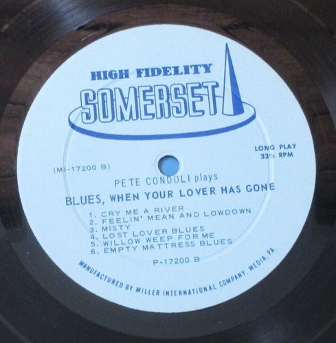 Pete Condoli - Blues, When Your Lover Has Gone LP P-17200 VG+/VG - Picture 6 of 6