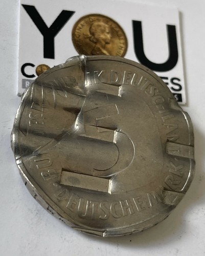 1979 D GERMANY 5 MARK - WAFFLED *MINT ERROR* Cancelled by German Mint - NGC RARE - Picture 10 of 14