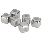 Harley Davidson Stainless Steel Ice Cube Set of Six. Keeps Drinks Cold