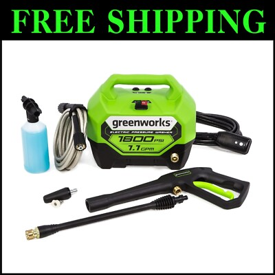 #ad Lightweight 1800 PSI Electric Pressure Washer 1.1 GPM with Quick Connect Tips $189.90