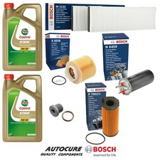 FOR AUDI A6 TDI QUATTRO S LINE LE MANS 3.0 BOSCH FILTER SERVICE KIT 10L CASTROL