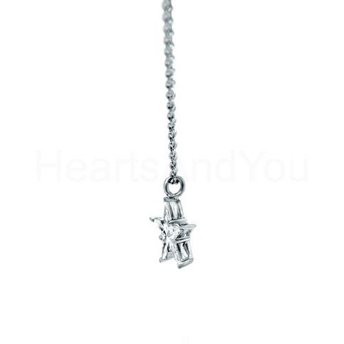 1ct Marquise Cut Simulated Diamond Star Pendant with Chain 14k White Gold Plated - Picture 3 of 4