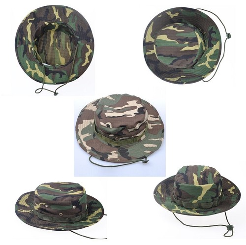 Sun Hat Bucket Cargo Safari Bush Boonie Summer Fishing Hat Mens Woman's Caps - Picture 5 of 40