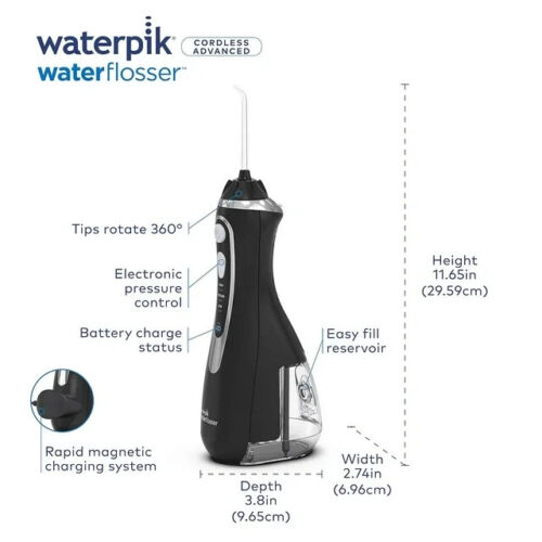 Cordless Water Flosser Dental Care Portable Rechargeable Waterproof Travel Tips - Imagen 9 de 13