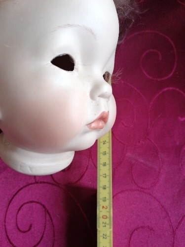 2 Puppenköpfe Biskuitporzellan ohne Augen verschiedene Größen - Bild 9 von 12