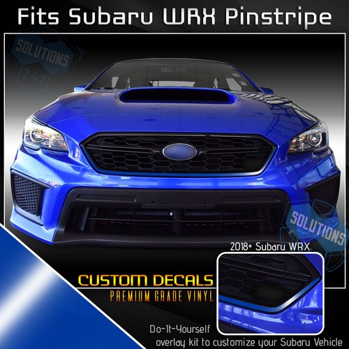 Grille Pinstripe Trim Decal Pre-Cut For 2018-2020 Subaru WRX STI - Glossy Vinyl - Picture 6 of 21