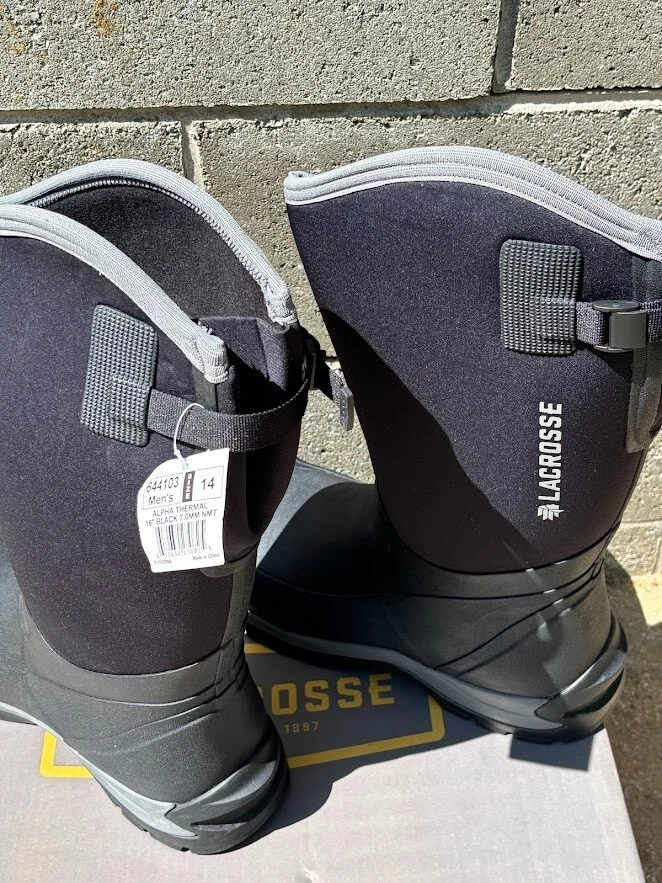 LACROSSE ALPHA THERMAL 644103 SIZE 14 FLEECE LINED COMPOSITE TOE NEOPRENE  - Image 4 of 4