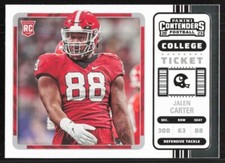 2023 Contenders College Ticket Jalen Carter RC Georgia Bulldogs #21