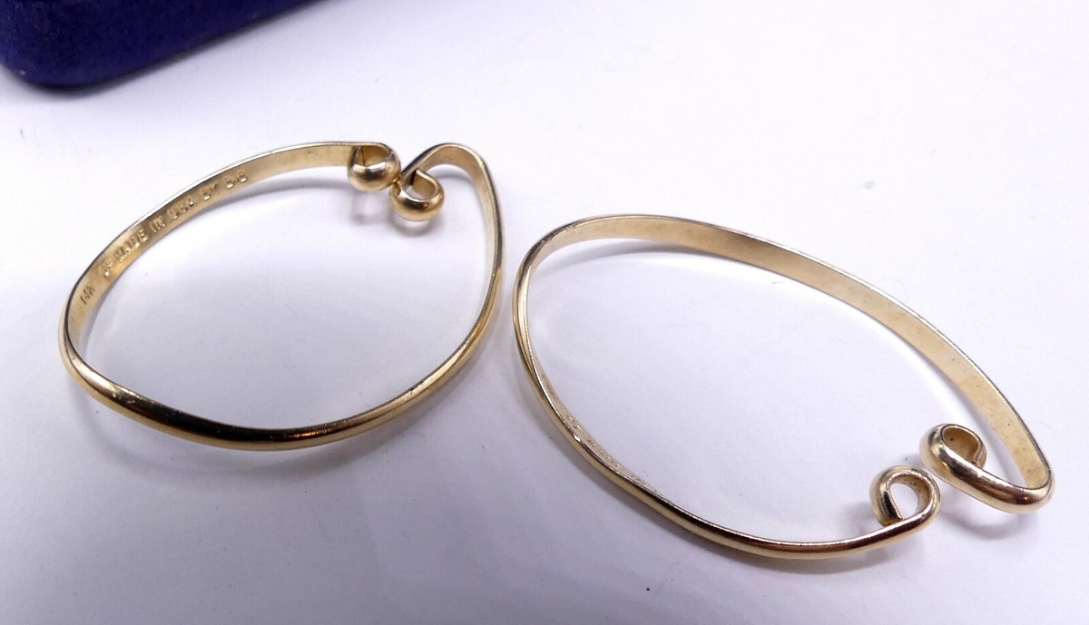Vintage marked 14k GF hooper earrings by BB | eBay