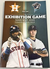 Houston Astros vs Sugar Land Space Cowboys Exhibition Game Program 3/27/2023