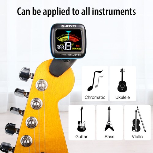 JOYO Guitar Tuner Digital Clip-On Electronic Tuner Metronome with Color Display - Picture 6 of 12