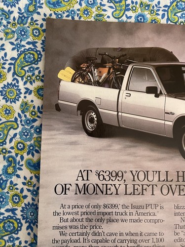 Vintage 1987 Isuzu Pup Pick Up Truck Print Ad - Picture 4 of 7