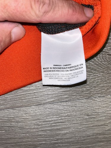 Nike Jacket Youth Boys Large Orange Dri Fit Long Sleeve Full Zip Embroidered - Picture 5 of 12