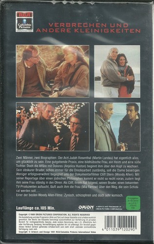 VERBRECHEN UND ANDERE KLEINIGKEITEN - Typischer Woody Allen - VHS - NEU & OVP - Picture 2 of 2