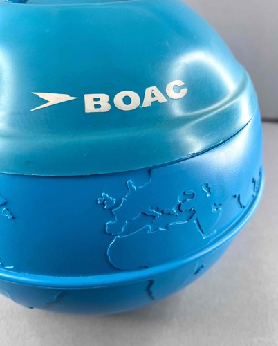 BOAC AIRLINE GLOBE ICE BUCKET VINTAGE RETRO JETSET BARWARE B.O.A.C. 1960'S - Picture 6 of 8