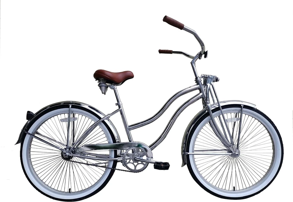 Bicicleta de playa Micargi Cougar GTS 26" CROMADA EDICIÓN LIMITADA NUEVA para mujer Foto 2 de 4