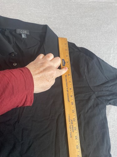 Camisa Polo COS POLO Para Hombres XL Negra Algodón Manga Corta Texturizada - Imagen 14 de 17