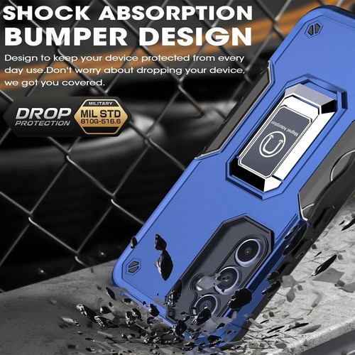 For Samsung Galaxy A14 5G Phone Case Defender Metal Ring Magnetic Stand Cover - Picture 19 of 31