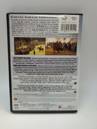 Gettysburg / Gods and Generals (DVD)jeff daniels stephen lang robert duvall war - Picture 9 of 12